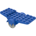 LEGO Bleu Véhicule Base 10 x 4 avec Deux roues Light grise