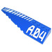 LEGO Blue Wedge 12 x 3 x 1 Double Rounded Left with &#039;A.04&#039; Sticker (42061)