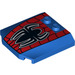 LEGO Blue Wedge 4 x 4 Curved with Spiderman Logo (16620 / 45677)