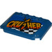 LEGO Blue Wedge 4 x 6 Curved with &#039;Crusher&#039; Sticker (52031)