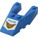 LEGO Blau Keil 6 x 4 Ausgeschnitten mit &#039;Polizei&#039; und Badge mit Wings Aufkleber mit Bolzenkerben (6153)