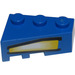 LEGO Blauw Wig Steen 3 x 2 Rechtsaf met Geel Koplamp 6617 Sticker (6564)