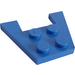 LEGO Blauw Wig Plaat 3 x 4 zonder nop-inkepingen (4859)