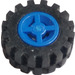 LEGO Blue Wheel Rim Ø8 x 6.4 without Side Notch with Small Tire with Offset Tread (without Band Around Center of Tread) (73420)