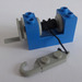 LEGO Blue Winch 2 x 4 x 2 with Light Grey Drum with String and Light Grey Hook