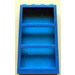 LEGO Blauw Venster 1 x 4 x 6 met 3 Panes en Transparant Dark Blauw Fixed Glas (6160)