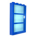 LEGO Blauw Venster 1 x 4 x 6 met 3 Panes en Transparant Light Blauw Fixed Glas (6160)