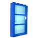 LEGO Blau Fenster 1 x 4 x 6 mit 3 Scheiben und Transparent Licht Blau Fixed Scheibe (6160 / 75336)