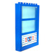 LEGO Blue Window 1 x 4 x 6 with 3 Panes and Transparent Light Blue Fixed Glass with Coast Guard Logo Sticker (6160)