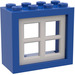 LEGO Blue Window 2 x 4 x 3 Frame with White Pane (73148)