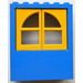 LEGO Blauw Venster 2 x 6 x 6 met Geel Venster Panes