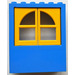 LEGO Blå Window 2 x 6 x 6 with Yellow Window Panes