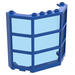 LEGO Blauw Venster Bay 3 x 8 x 6 met Transparant Dark Blauw Glas (30185)