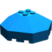 LEGO Blauw Voorruit 6 x 6 Octagonal Overkapping met asgat (2418)