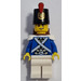 LEGO Bluecoat Soldat mit Reddish Braun Rucksack und Schwarz Eyebrows und Grinsen Minifigur