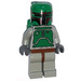 LEGO Boba Fett Figurine avec des couleurs gris pierre et des marques de casque rouge foncé