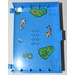 LEGO Book Demi avec Hinges avec Poisson, lily pad, et island Autocollant (65196)