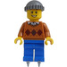 LEGO Boy im Argyle Pullover und Skates Minifigur