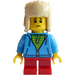 LEGO Boy in Donker azuurblauw Hoodie Minifiguur