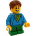 LEGO Boy в Тъмнолазурно пуловер Минифигурка