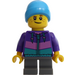 LEGO Boy im Dark Lila Jacke Minifigur