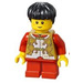 LEGO Boy in Dark Tan Patterned Shirt Minifigure