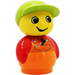 LEGO Boy Orange Base, Red Top, Wrench in Pocket Minifigure