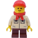 LEGO Boy Scout jossa Punainen Lippalakki Minihahmo