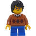 LEGO Boy mit Argyle Sweater und Glasses Minifigur