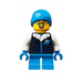 LEGO Boy met Zwart Jasje, Zilver Planet en Wit Armen Minifiguur