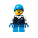 LEGO Boy With Black Jacket, Silver Planet and White Arms Minifigure