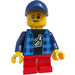 LEGO Boy med Blå Checkered Jacka och Banan Minifigur