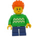 LEGO Boy z Jasno zielony Sweter Minifigurka