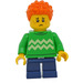 LEGO Boy with Bright Green Sweater Minifigure