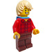 LEGO Boy with Checked Red Shirt and Backpack Minifigure