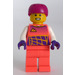 LEGO Boy avec Coral Torse, Jambes et Magenta Sport Casque Figurine