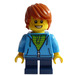 LEGO Boy met Donker azuurblauw Trui Minifiguur