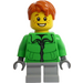 LEGO Boy avec Green Jacket Figurine