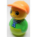 LEGO Boy with Lime Base, Green Top, Blue neckerchief Pattern Minifigure