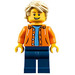 LEGO Boy with Orange Jacket Minifigure