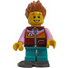 LEGO Boy met reddish Brown Jacket en Snowshoe minifiguur