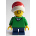 LEGO Boy met Santa Hoed minifiguur