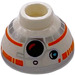 LEGO Brick 1.5 x 1.5 x 0.7 Round Dome Hat with BB-8 Head with Large Photoreceptor (37840)