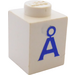 LEGO Brick 1 x 1 with Blue Danish &quot;A&quot; with Circle (3005)