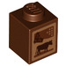 LEGO Brick 1 x 1 with Cocoa Carton (Cow and Chocolate) (3005 / 21662)