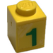 LEGO Brick 1 x 1 with Green "1" Sticker (30071)