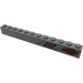 LEGO Steen 1 x 12 met Rood en Zwart Patroon (Rechts) Sticker (6112)