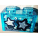 LEGO Brick 1 x 2 with 2 Blue Starfish Sticker without Bottom Tube (3065)