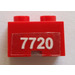 LEGO Steen 1 x 2 met Cable Uitsparing met &#039;7720&#039; Sticker (3134)