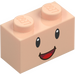 LEGO Brick 1 x 2 with Captain Toad Face with Bottom Tube (3004)